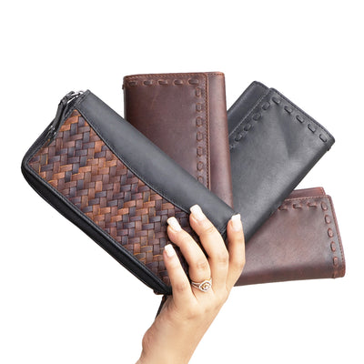 RFID Angie Wallet by Lady Conceal - Zipper Leather Wallet - Gun Owner Wallet - CCW Matching Wallet - Identity Theft Wallet