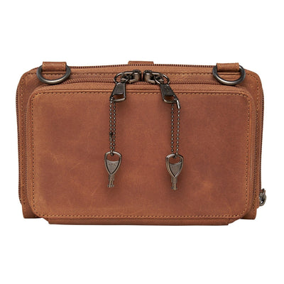 Concealed Carry Millie Leather Crossbody Organizer Bag - Extra Small