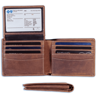 Urban Cowboy Apparel Wallet Brown Leather Bifold Wallet Brown