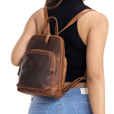 Concealed Carry Abby Leather Cognac Concealed Carry Backpack - Lady Conceal - Women conceal carry backpack for pistol - Designer Abbie Brown Carry Backpack - YKK Locking Zippers and Universal Holster - Unique Hide Backpack Gun and Pistol Bag - Designer Luxury Abby Leather Carry Handbag Backpack - carry backpack for gun carry - Unique Abbie Backpack for gun - concealed carry gun Handbag - concealed carry gun Backpack with locking zipper - concealed carry Backpack for woman