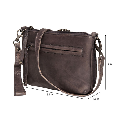 Concealed Carry Amelia leather crossbody bag - Locking Gun Bag - Conceal Carry for Women - Pistol Bag 