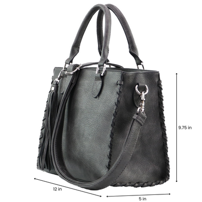 Lady Conceal Concealed Carry Purse Gray Concealed Carry Laced Ann Satchel by Lady Conceal