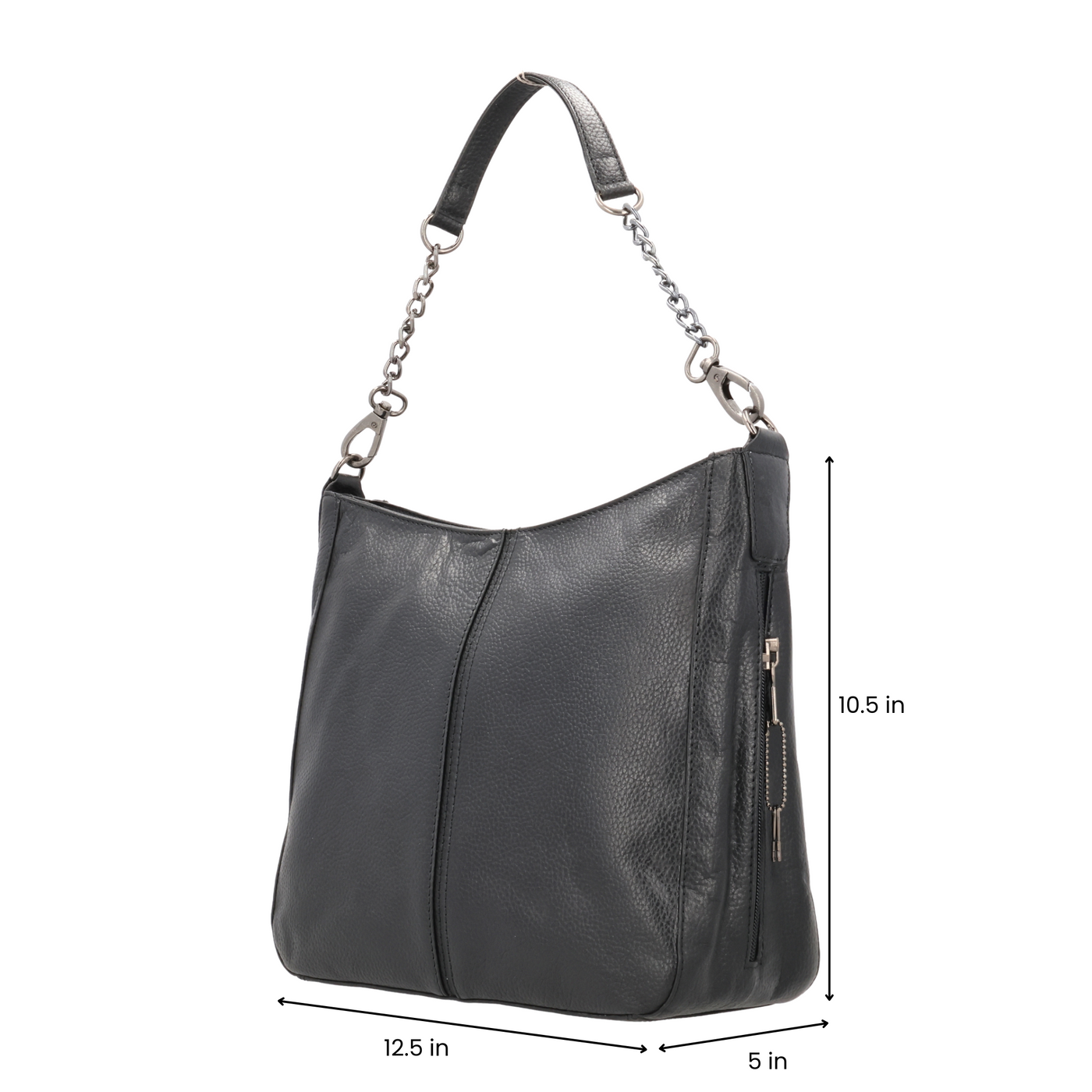Concealed Carry Ava Leather Hobo by Lady Conceal - Cut Chain Proof Gun Bag - Anti-Theft Firearm Crossbody Leather Bag - Universal Holster Leather Bag - Gifts for Women with Firearm - Popular Gun Accessories