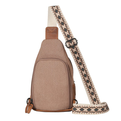 Compact concealed carry crossbody, Indie sling with slip pocket, key strap, and gun-ready compartment