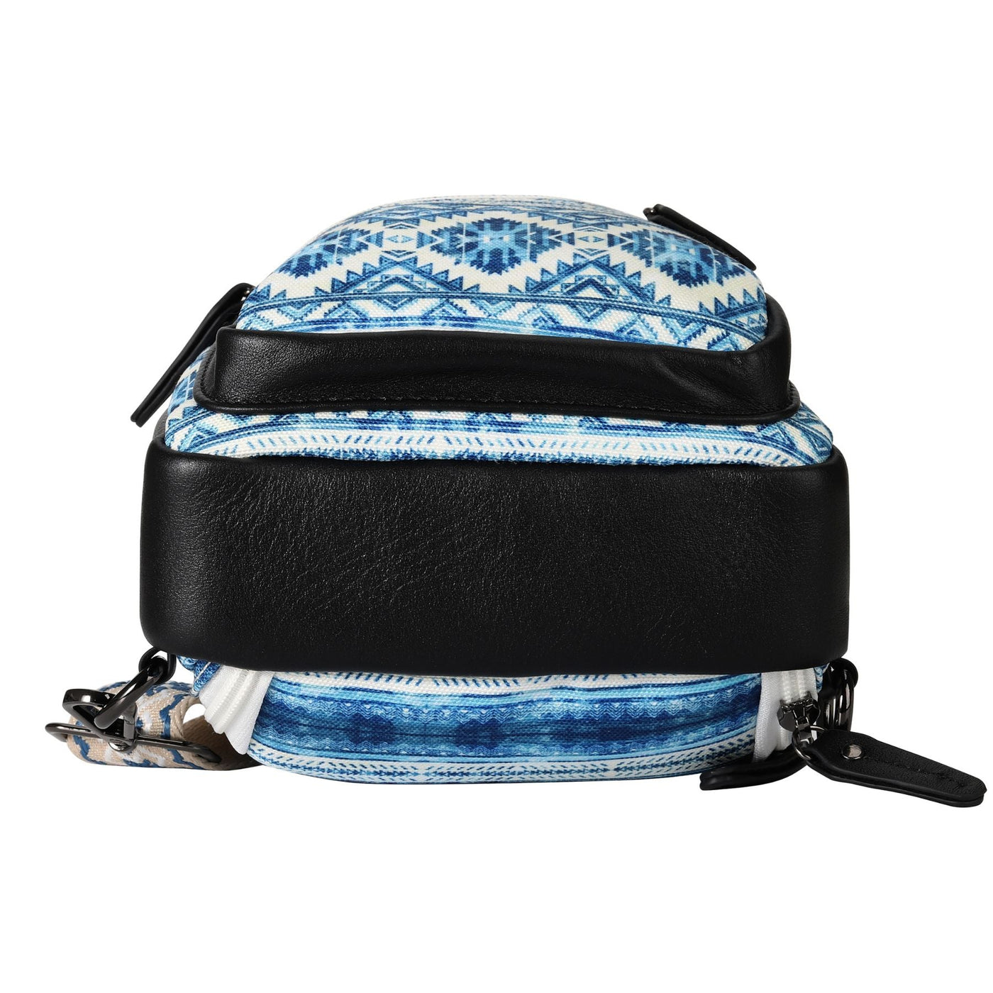 Indie canvas sling bag, secure crossbody with zip pockets, ideal for pepper spray, mags, or EDC tools