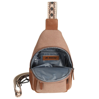 Everyday carry canvas sling, Indie CCW bag with secure zippered pockets and full interior organization