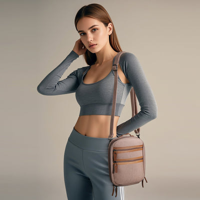 Tactical unisex Jax bag, concealed carry crossbody with secure canvas, Velcro holster