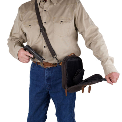 Tactical unisex Jax bag, concealed carry crossbody with secure canvas, Velcro holster