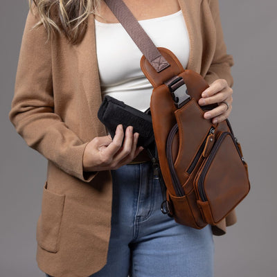 Concealed Carry Xander Leather Sling by DS Conceal