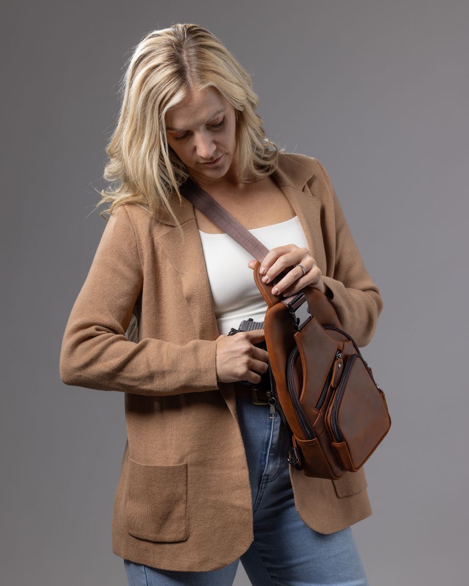 Concealed Carry Xander Leather Sling by DS Conceal
