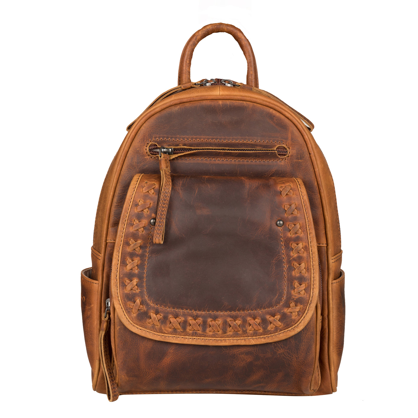 Concealed Carry RFID Daisy Leather Backpack - Locking Concealment Bag for Pistol - Outdoors Gun Bag - Women's Conceal Carry Purse for Firearm - Women Gun Users - gun carrier backpack - best gun carrying backpack- best gun carry backpack - Pistol and Firearm Bag - Western Hide Backpack - Boho Stylish Backpack for Women - Universal Holster Bag - Marley Unisex Backpack - Women's Concealed Carry Bagpack - premium leather backpack