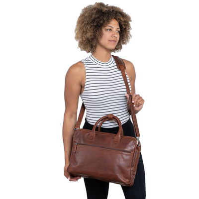 Concealed Carry Hayden Leather Computer Briefcase with RFID Organizer - Women and Men Gun Bag - Unisex Bag for Pistol - Profession Conceal Carry - Gun Accessories - Leather Designer Gun Bag - mens gun carry bag - Mens Travel Gun Bag - best men's travel shoulder bag - soft leather shoulder bags for man