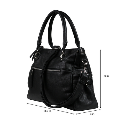 Concealed Carry Jessica Satchel Black by Lady Conceal