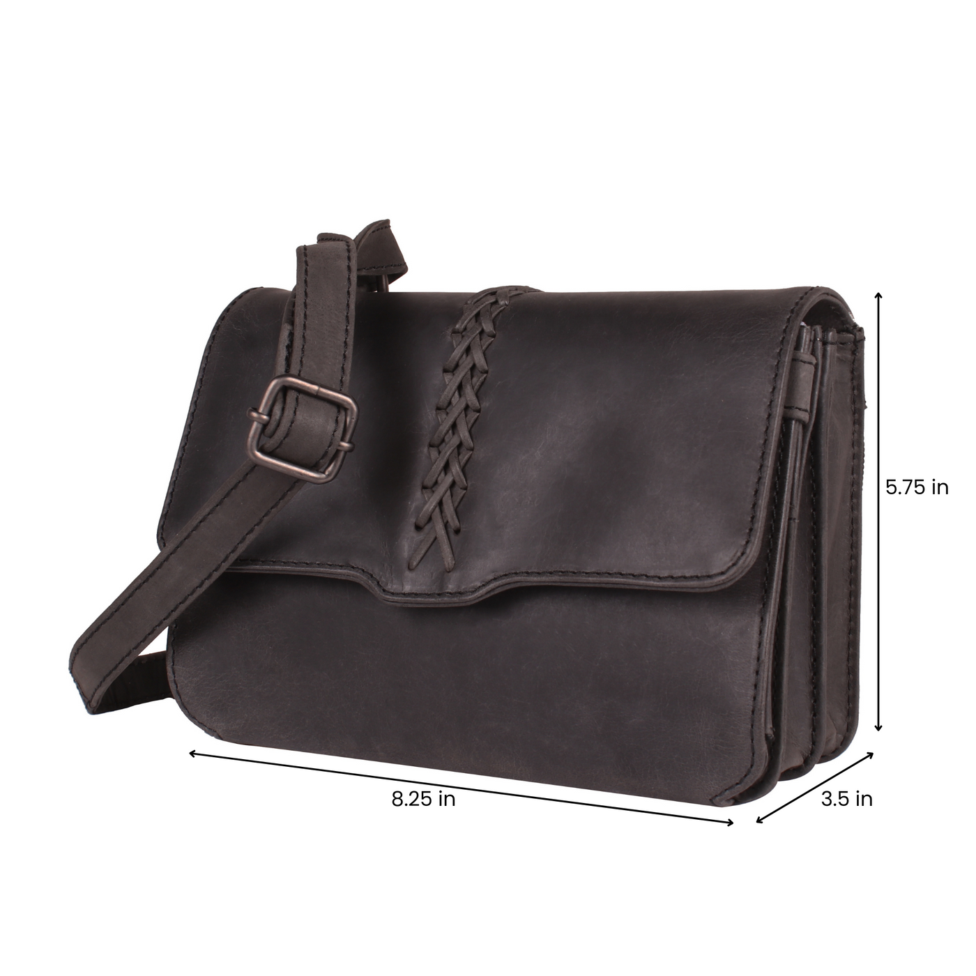 Concealed Carry Jolene Leather Crossbody Organizer Black