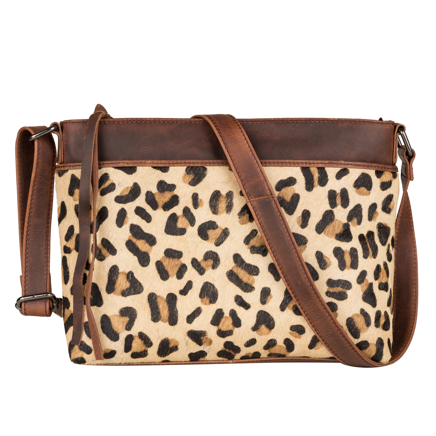 Concealed Carry Josie Leather Hair -On Indian Leopard Crossbody - Lady Conceal - Concealed Carry Purse - soft leather shoulder bags for women's - crossbody bags for everyday use - most popular crossbody bag - crossbody bags for guns - crossbody handgun bag - Unique Hide Purse - Conceal Carry Western Purse - Stylish Carry Josie Leather Bag - Bag for Conceal Carrying Women - Gun Bag for Women