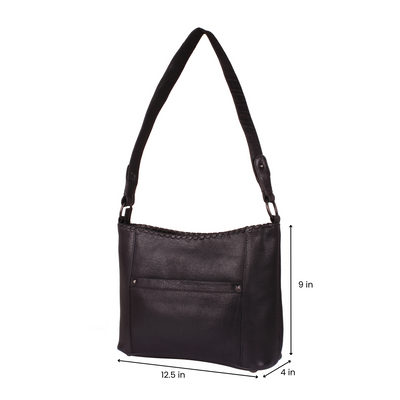 Concealed Carry Juliana Leather Hobo - Lady Conceal - Concealed Carry Purse - Lady Conceal Black