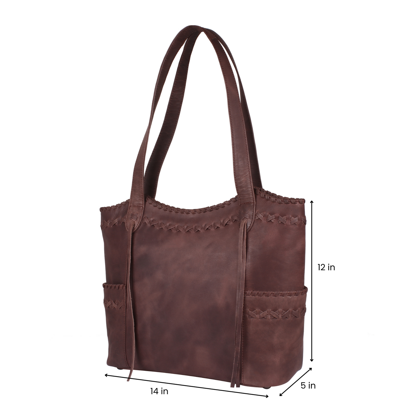 Concealed Carry Kendall Leather Tote - Lady Conceal - Concealed Carry Purse - Lady Conceal Brown