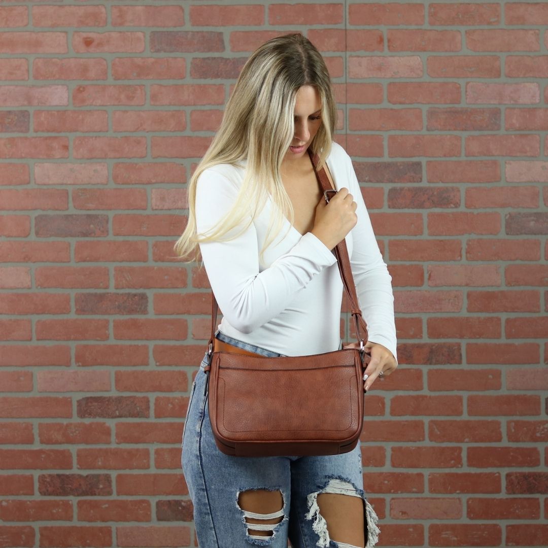 Concealed Carry Emery Crossbody Bag with RFID Slim Wallet