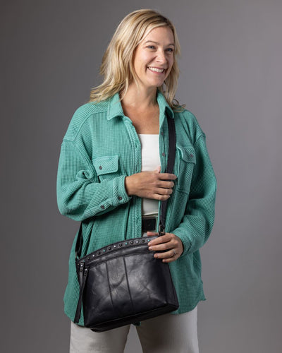 Concealed Carry Brynn Arched Leather Crossbody by Lady Conceal