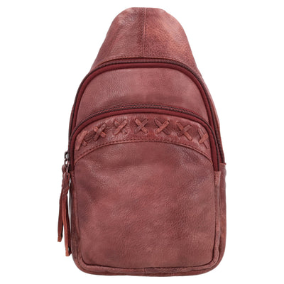 Unisex Sling Gun Leather Bag - Gun Bag for Plus Size - Universal Holster Gun Bag - bag for medium and Large Gun _ Taylor Sling Gun Backpack by Lady Conceal