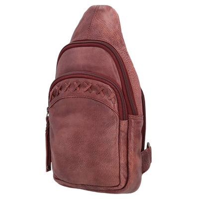 Unisex Sling Gun Leather Bag - Gun Bag for Plus Size - Universal Holster Gun Bag - bag for medium and Large Gun _ Taylor Sling Gun Backpack by Lady Conceal