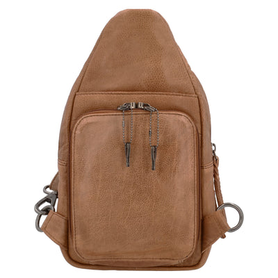 Unisex Sling Gun Leather Bag - Gun Bag for Plus Size - Universal Holster Gun Bag - bag for medium and Large Gun _ Taylor Sling Gun Backpack by Lady Conceal