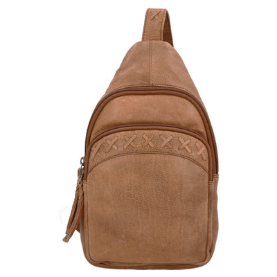 Unisex Sling Gun Leather Bag - Gun Bag for Plus Size - Universal Holster Gun Bag - bag for medium and Large Gun _ Taylor Sling Gun Backpack by Lady Conceal