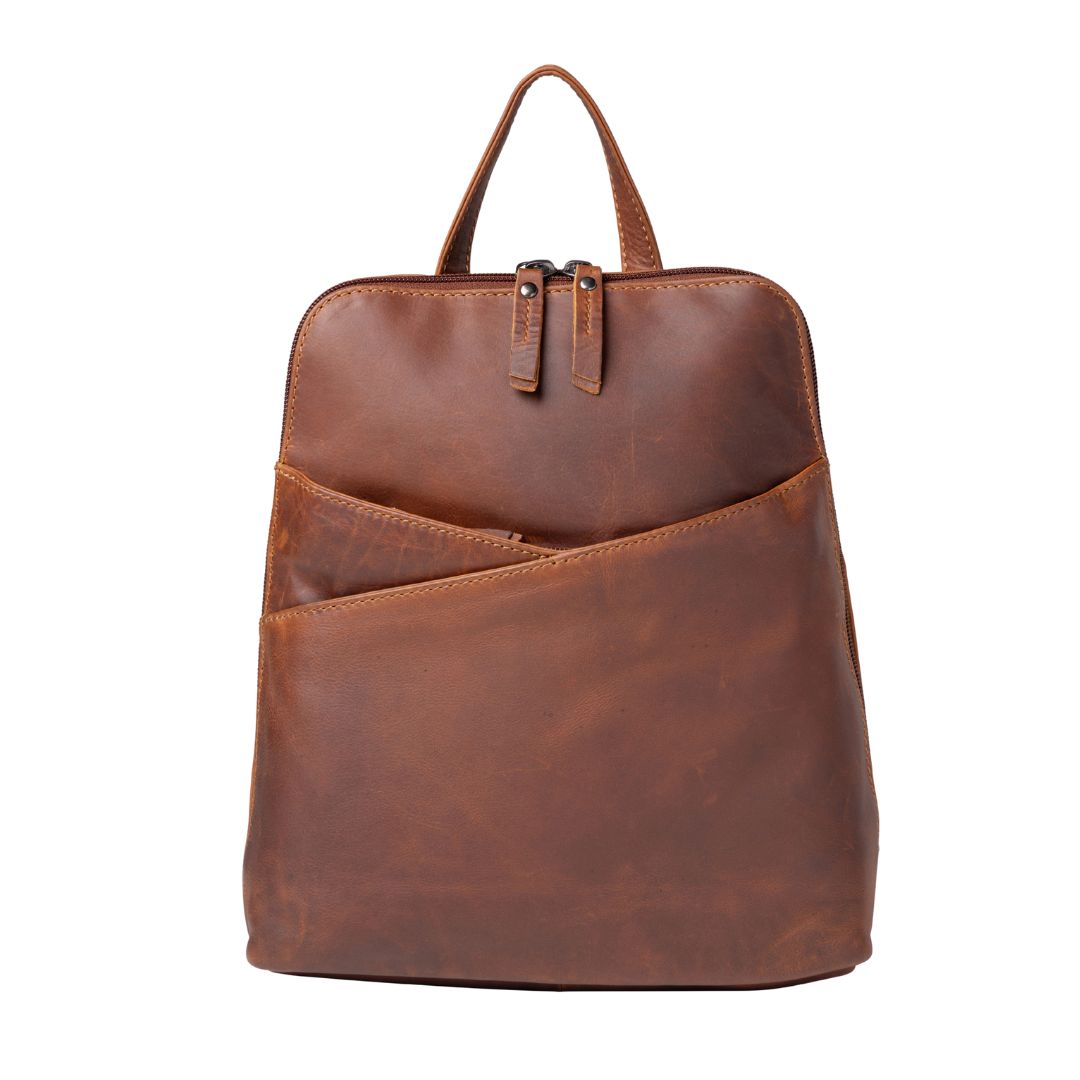 Concealed Carry Jayden Leather Backpack by Lady Conceal