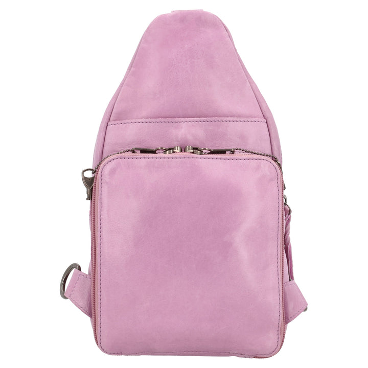 concealed carry backpack leather Concealed Carry Haven Sling Leather Backpack by Lady Conceal, Lilac