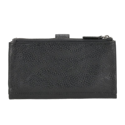 Maya Slim RFID Leather Wallet by Lady Conceal - Matching Firearm Wallet - RFID ID Wallet for Bills - Cowhide Wallet with Snap - Zippered Wallet