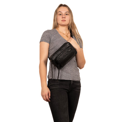 Concealed Carry Laney Buffalo Belt Bag by Lady Conceal - CCW Gear for Women - Gifts for Firearm Users   - Belt Bag for Pistols - Glock Locking Bag - Universal Holster Velcro Gun Bag