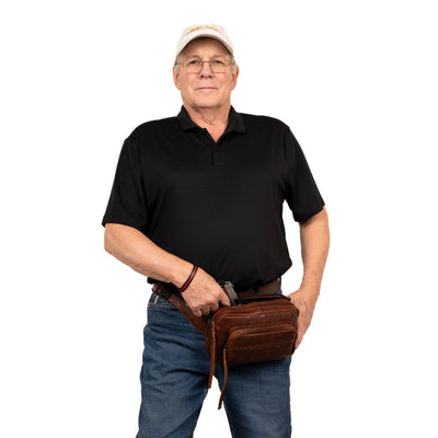 Concealed Carry Laney Buffalo Belt Bag by Lady Conceal - CCW Gear for Women - Gifts for Firearm Users   - Belt Bag for Pistols - Glock Locking Bag - Universal Holster Velcro Gun Bag