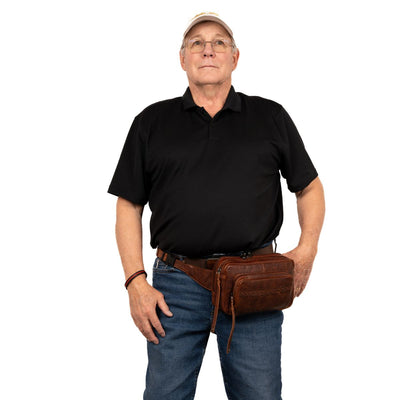 Concealed Carry Laney Buffalo Belt Bag by Lady Conceal - CCW Gear for Women - Gifts for Firearm Users   - Belt Bag for Pistols - Glock Locking Bag - Universal Holster Velcro Gun Bag