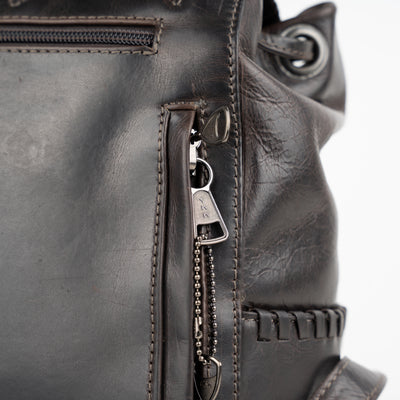 Concealed Carry Allie Leather CCW premium backpack - Pistol backpack with Universal Holster - YKK Locking Zipper Backpack for Handgun