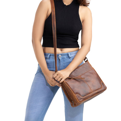 Concealed Carry Lydia Leather Crossbody -  YKK Locking Zippers and Universal Holster -  Soft Leather conceal and carry bag -  Tactical womans purse for pistol -  Concealed Carry Purse -  most popular crossbody bag -  crossbody handgun bag -  crossbody bags for everyday use -  Easy CCW -  Fast Draw Bag -  Secure Gun Bag