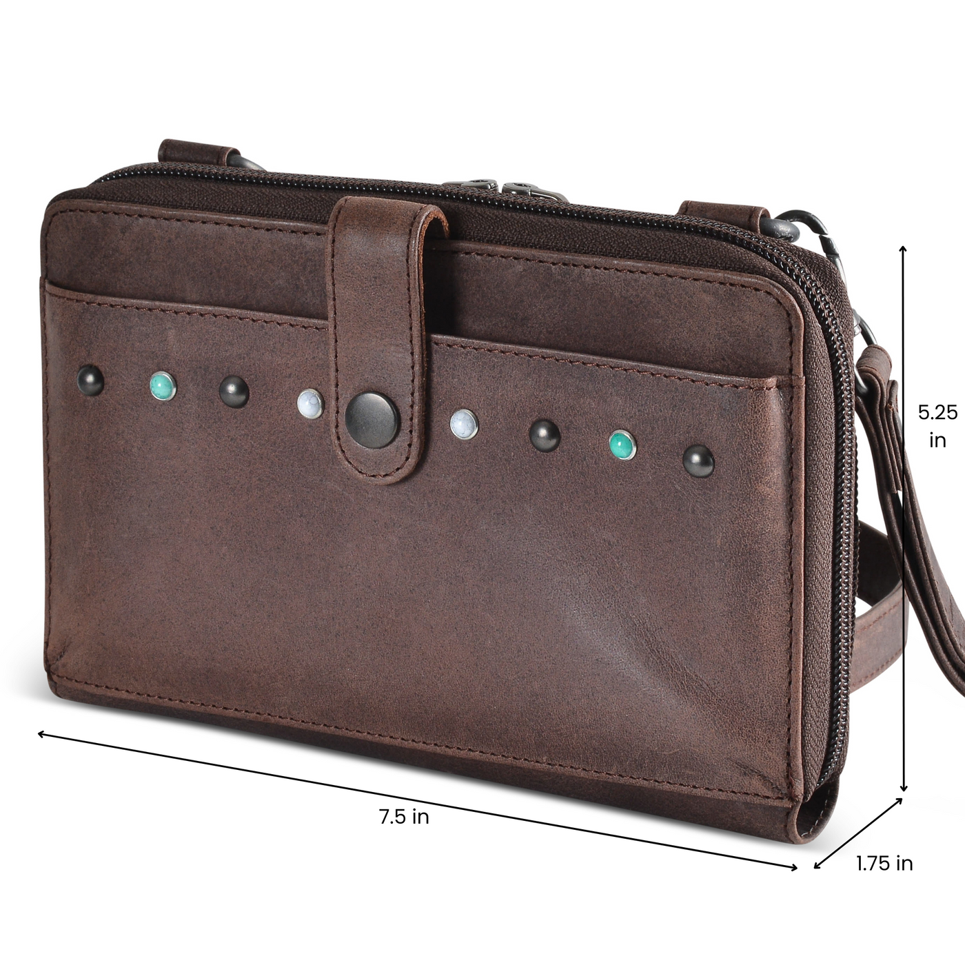 Concealed Carry Millie Leather Crossbody Organizer Bag - Extra Small