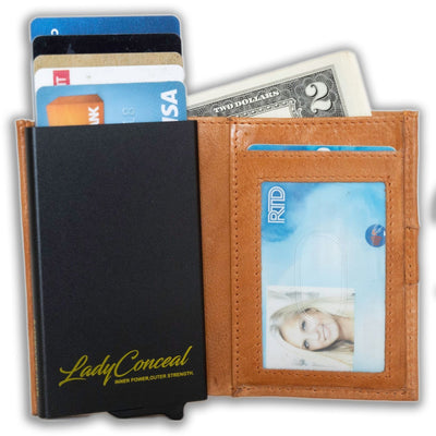 Nova RFID Compact Leather Wallet  by Lady Conceal