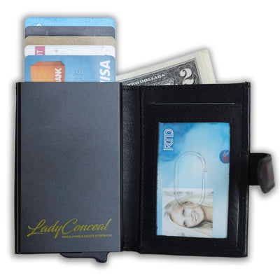 Nova RFID Compact Leather Wallet  by Lady Conceal