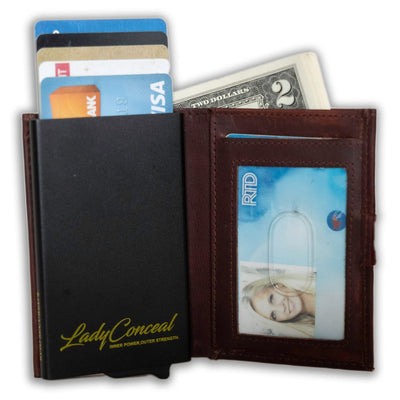 Nova RFID Compact Leather Wallet  by Lady Conceal