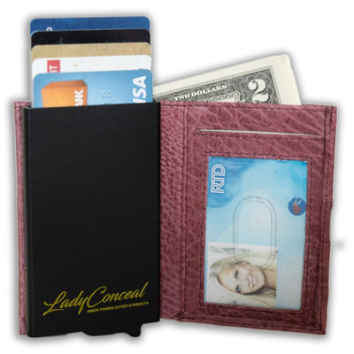 Nova RFID Compact Leather Wallet  by Lady Conceal