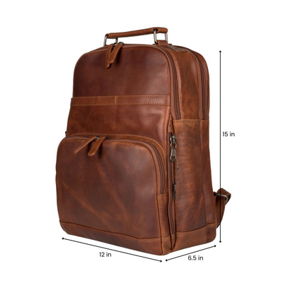 Lady Conceal Concealed Carry Quinn Unisex Leather Backpack - Locking Backpack - Pistol Backpack for men - Unisex Hunting Backpack - Bag for gun 