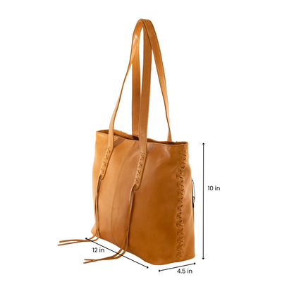 Concealed Carry Reagan Medium Leather Tote - Lady Conceal - Purse 