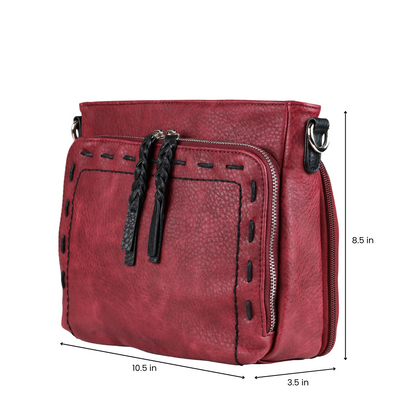 Lady Conceal Concealed Carry Purse Black Concealed Carry Stitched Skylar Crossbody Organizer