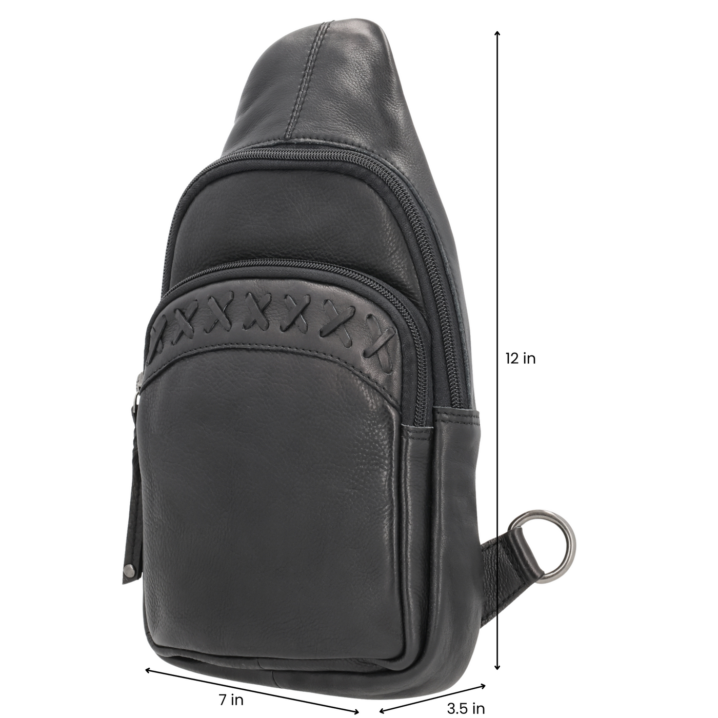genuine Leather Conceal Carry Sling Leather gun Backpack - Lady Conceal Sling Leather Tactical Backpack for Pistol