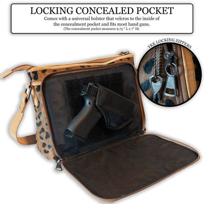 Concealed Carry Jeri Cheetah Crossbody by UC Leather