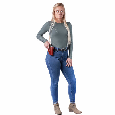 Unisex Inside Waistband Left-Handed Leather Holster by DS Conceal