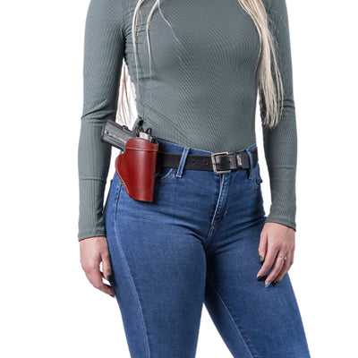 Unisex Inside Waistband Left-Handed Leather Holster by DS Conceal