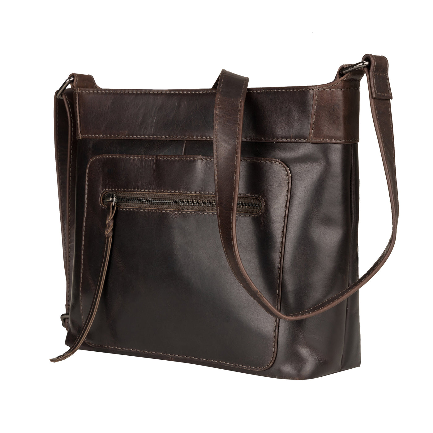 Concealed Carry Delaney Leather Crossbody - Locking Crossbody for Pistol - Designer Concealment Crossbody bag- Discreet Conceal and Carry Crossbody for Women - Designer Leather Crossbody CCW Bag - Locking Conceal and Carry Purse with Universal Holster for Handguns - Best Crossbody for Concealed Carry