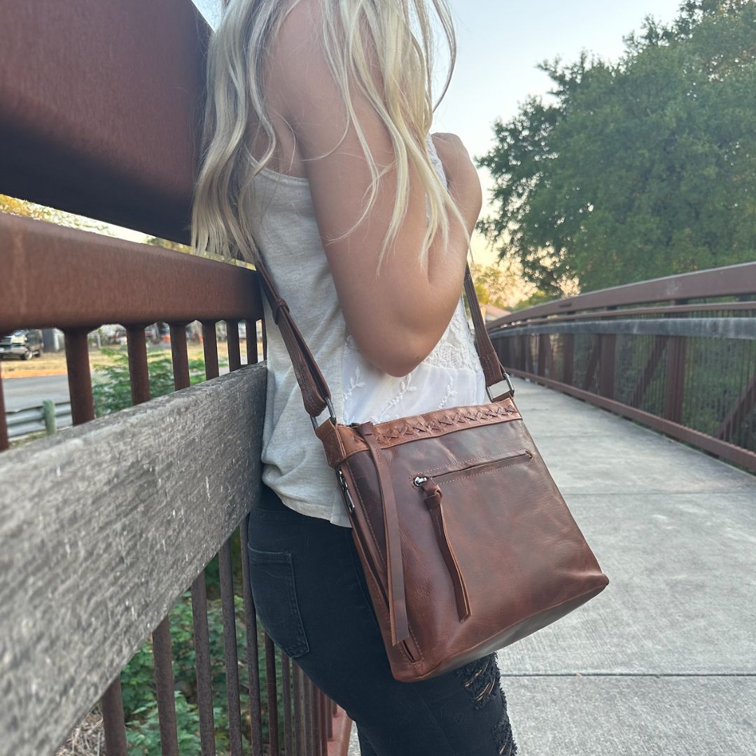 Faith Leather Crossbody Bag Concealed Carry Purse for Women