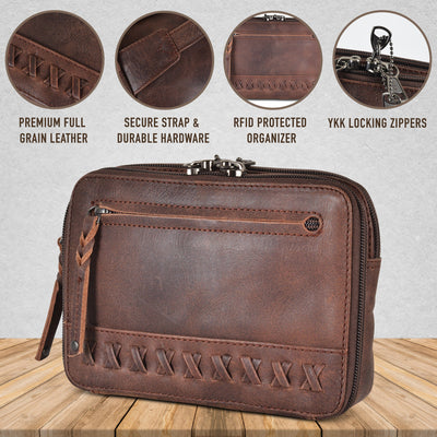 Concealed Carry Kailey Leather Purse Pack - Lady Conceal - Concealed Carry Purse - Lady Conceal Brown